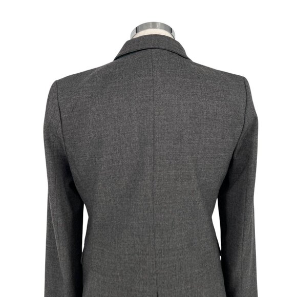 J.Crew Wool Blend Blazer Jacket Gray Single Button Size 6 - Picture 9 of 16